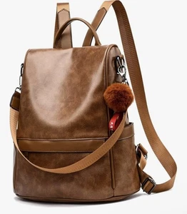 Women Backpack Purse PU Leather Anti-Theft Casual Shoulder Bag Fashion Ladies Sa - Picture 1 of 7