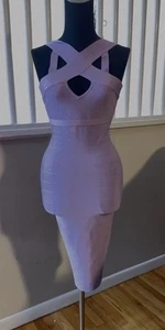 GUESS By Marciano Clementine Halter Bandage Dress Lavender Size Small S - Picture 1 of 4