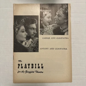 ANTONY & CLEOPATRA / CAESAR & CLEOPATRA Playbill VIVIEN LEIGH / OLIVIER NYC 1951 - Picture 1 of 3