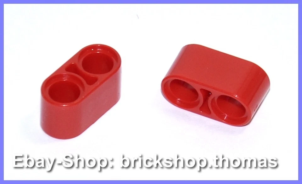 Lego 2 x Technic Liftarm rot Lochbalken 1x2 - 43857 - Thick Red - NEU / NEW - Bild 1 von 1
