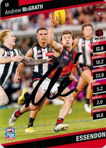 Signed 2024 Essendon Bombers AFL TeamCoach Card - Andrew McGrath - Picture 1 of 3