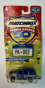 Matchbox Across America 50th Birthday Pennsylvania Blue Chevy Tahoe Police 2001 - Picture 1 of 3