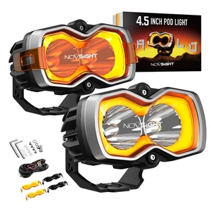 NOVSIGHT HALO Pro Series 4.5'' LED Pods Work Spot Lamp Offroad Driving Truck ATV - Picture 1 of 10
