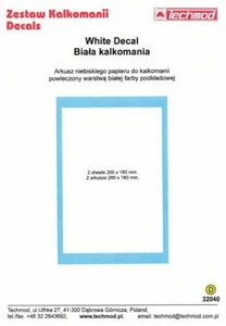 Techmod 32040 decal paper with white undercoat 2 sheets - Picture 1 of 1