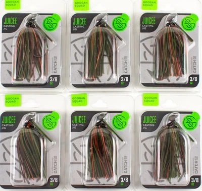 (LOTE DE 6) PLANTILLA DE FUNDICIÓN GOOGAN SQUAD JUICEE 5/0 3/8 OZ CALABAZA PODRIDA A3202 Foto 1 de 2