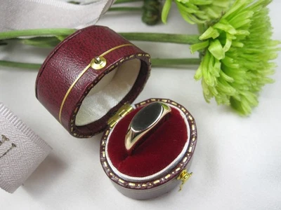 Solid Gold Signet Ring Real Gold Signet customized Band Ring / Elegant men ring - Image 1 of 4