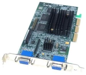 G4+MDHA32G MATROX 32MB AGP VIDEO CARD WITH DUAL VGA OUTPUTS HEAD - Picture 1 of 3