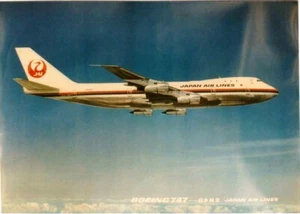Original vintage poster JAL JAPAN AIR LINES BOEING 747 1972 - Picture 1 of 1