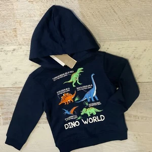 Baby boys sz 12-18 mths sweater hooded cotton NEW WITH TAGS dinosaur sz 1 - Picture 1 of 2