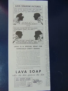 1932 LAVA SEIFE Schattenbilder Vintage Kunstdruck Anzeige - Bild 1 von 1