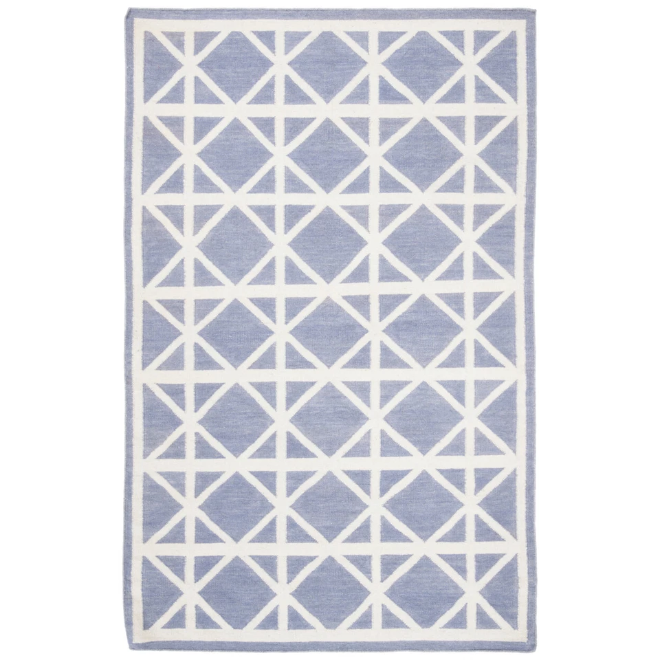 SAFAVIEH Dhurries DHU558B Handwoven Purple / Ivory Rug - Image 1 of 4