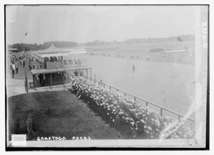 Photo:Saratoga races,1910-1915,horse racing,spectators,race track - Picture 1 of 1