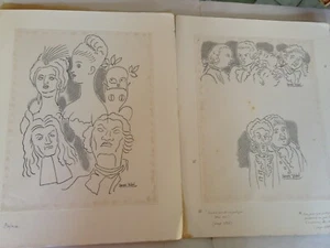 IGNASI VIDAL /2 TINTEZEICHNUNGEN AUS CHINA SCHWARZ /ORIGINAL Projekt /in-Folio - Bild 1 von 7