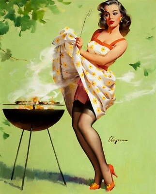 NEW Gil Elvgren Vintage Pin Up Girl Poster Art Print Canvas Free Shipping - Image 1 of 4