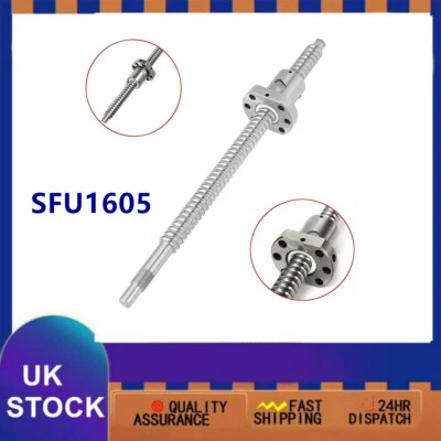 CNC Ball Screw SFU1605 End Machined Ballscrew With Single Ballnut L250 - 1500MM