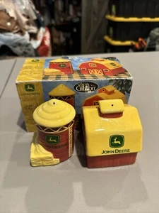 John Deere Salt and Pepper Shakers BY GIBSON Barn and Silo. - Picture 1 of 6