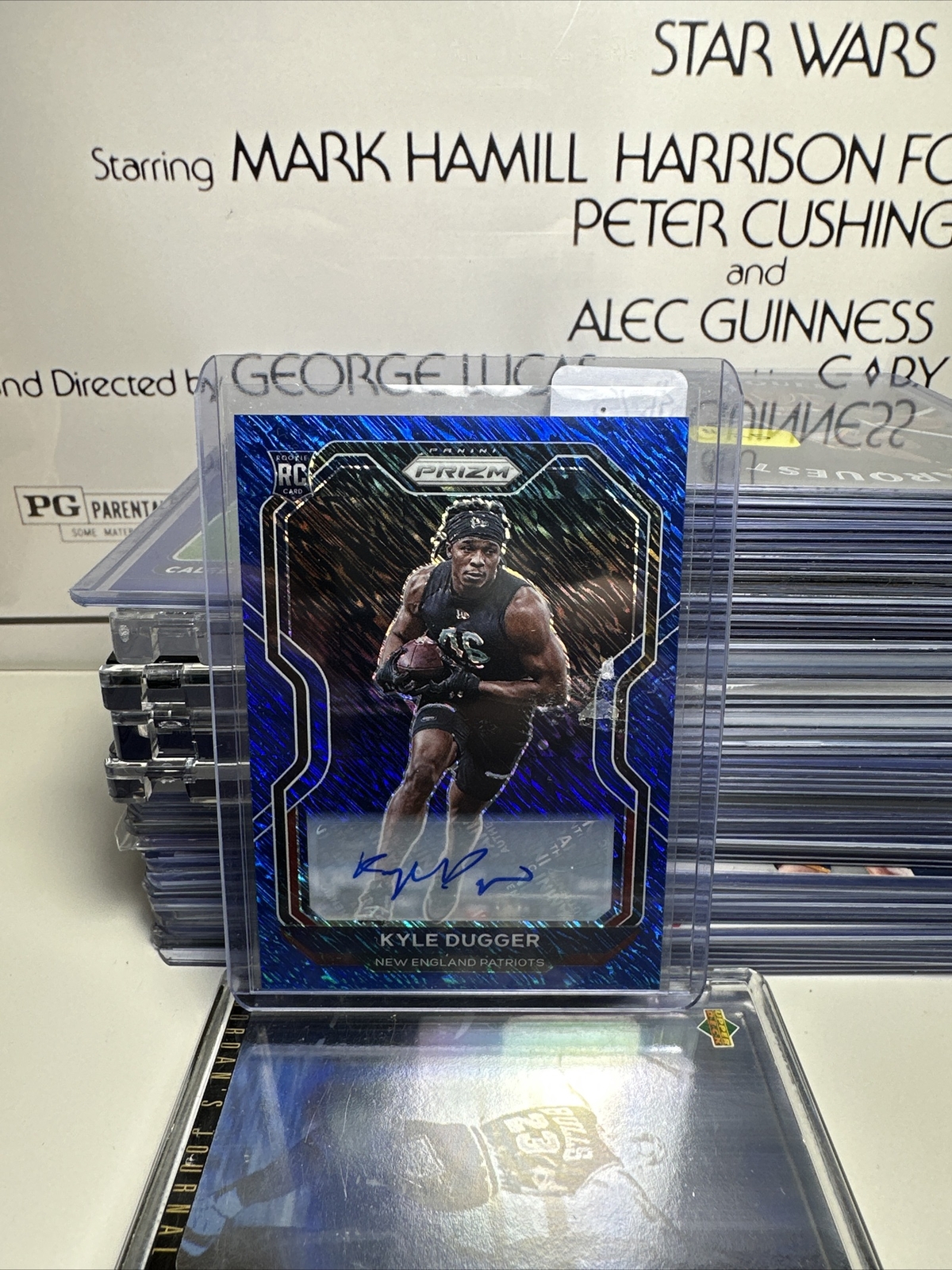 2020 Panini Prizm Blue Shimmer Rookie Autograph Auto Kyle Dugger /25 #368