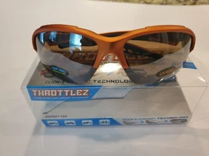 NEU Mops Throttleb Sonnenbrille konvertierbar zu Schutzbrille orangefarbenes Gestell/schwarze Gläser - Bild 1 von 10