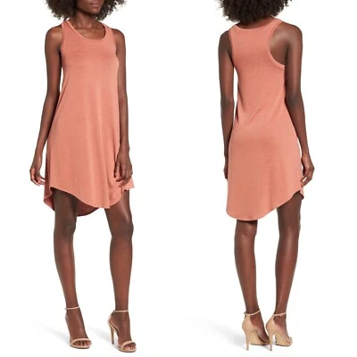 nordstrom Tank Shift Dress Size m fall orange color knee length - Image 1 of 4