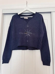 Excellent Condition Hollister A&F Sweater Sweatshirt Navy Blue Size M - Picture 1 of 6
