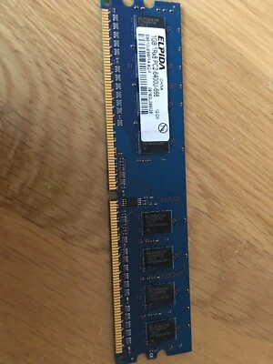 ELPIDA 1GB 1Rx8 PC2-6400U-666 RAM - Image 1 of 4