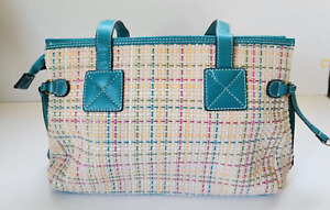 Rosetti confetti style summer purse handbag aqua blue mixed colors roomy