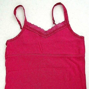 Old Navy Cami Pink Lace accent Adjustable Bold Colorful Girls Sz Large 10-12 10 - Picture 1 of 7