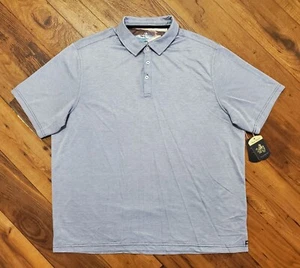 Nat Nast Men's XXL Luxury Originals Logo Horizon Blue Golf Polo Shirt NWT - Picture 1 of 5