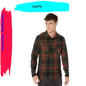 Levi's Herren kariertes Hemd mit Knopfleiste braun und rot [L] - Bild 1 von 1