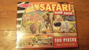 Melissa & Doug Safari 100-teiliges Bodenpuzzle über 4 Fuß LANG KOSTENLOSER VERSAND - Bild 1 von 5