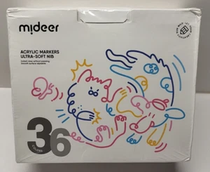 Mideer Acrylic Markers Ultra Soft Nibs 36 Colors (Paper, Fabric, Glass) Drawing - Picture 1 of 4