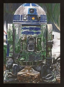 R2-D2 Star Wars STEVE FUCHS ORIGINAL ART FULL COLOR SKETCH 1/1 - Picture 1 of 2