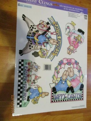 Paper Magic Daisy Kingdom Easter Window Clings 1997 Nuevo de Lote Antiguo 4 piezas Foto 1 de 4