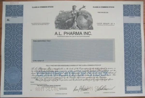 Probenzertifikat Arzneimittelbestand A.L. Pharma, Inc. Ambn - Bild 1 von 1