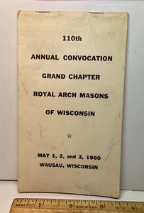 Vintage Advertising 1960 Convention Royal Arch Masons Of Wisconsin Wausau WI Wis - Picture 1 of 3
