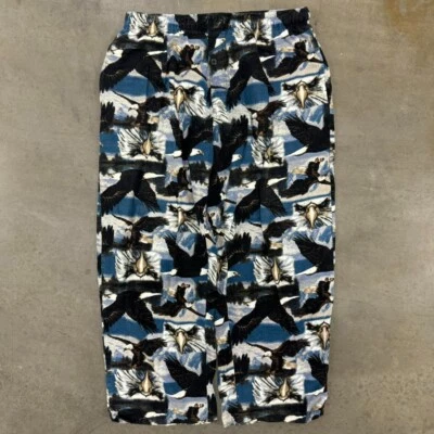 Pantalones grandes de salón/dormir Fruit Of The Loom para hombre (franela con águilas) usados en excelente estado Foto 1 de 4