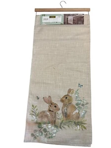 New House & Garden Cream Silver Reflective Bunny Easter Table Runner 16 X 90 - Picture 1 of 1