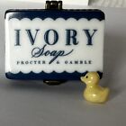 Ivory Soap Phb Porcelain Hinged Box 1998 Rubber Duck Trinket Miniature Set