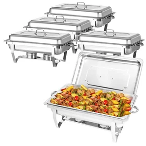 Chafing Dishes Faltbare Edelstahl Chafers 5er Pack für Catering für Party - Bild 1 von 7