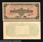INDONESIA 1/2 RUPIAH P16 1945 REPUBLIC UNC INDONESIAN WORLD MONEY BILL BANK NOTE