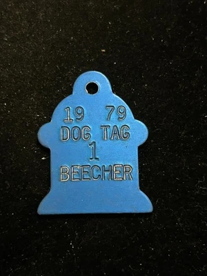 1979 年比彻税令牌狗牌许可证 #1 伊利诺伊州? — 第 1/2 张图片