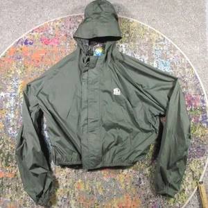 Vintage Hodgeman Wading Jacket Mens L Green Fly Fishing Hooded Light Raincoat - Picture 1 of 14