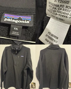 Patagonia Men's Better Sweater 1/4 Zip Pullover Jacket Size 2XL Black  - Picture 1 of 9