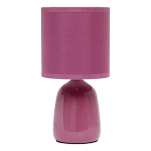 Simple Designs 10.04" Ceramic Thimble Table Lamp with Matching Shade Mauve - Picture 1 of 12