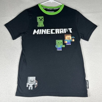 Minecraft Kids L Embroiled Shirt Mobs Steve Gaming Rare Retro - Image 1 of 4