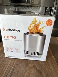 Fuoco da tavolo Solo Stufa Mesa con supporto acciaio inox altezza 6,8" scatola aperta - Foto 1 di 6