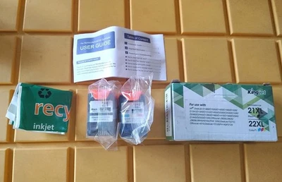 2 PACK para Combo de Cartucho de Tinta HP 21XL 22 XL para Officejet J3635 HP D1468 y Más Foto 1 de 4