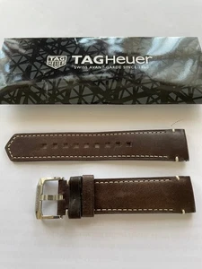 AUTHENTIC TAG HEUER BROWN LEATHER WATCH STRAP - NEW NO TAGS - £210 - Picture 1 of 6