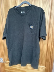 Carharrt Dark Green T-shirt Size XL K87-M Short Sleeve Loose Fit - Picture 1 of 6