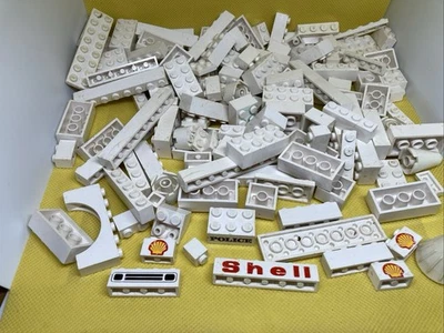 Vintage Lego Bulk Lot Of Various Size White Bricks/Parts Including Shell Bricks - image 1 of 4
